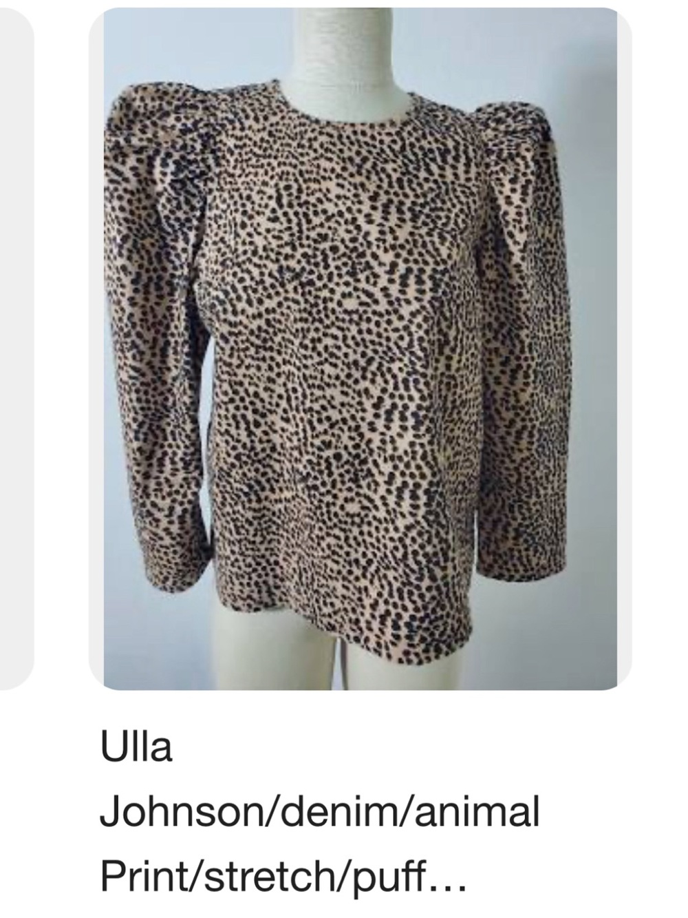 Ulla Johnson Snimal Print Top, 6